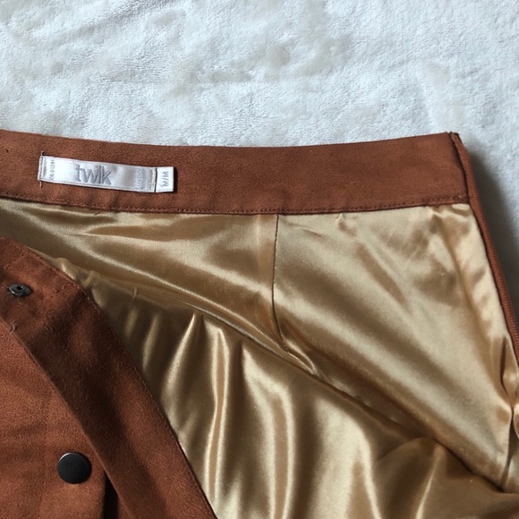 Twik Faux Suede Skirt - Picture 1 of 5